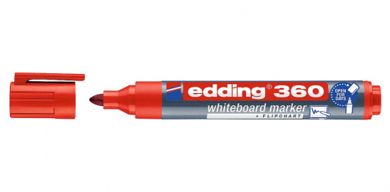 MARCADOR EDDING 360 P/PIZARRA ROJO RECARGABLE CPO PLAST-002