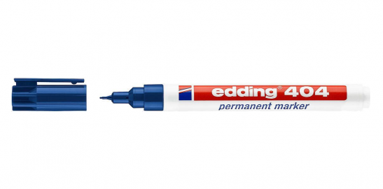 MARCADOR EDDING 404 PERMANENTE AZUL T/EXT FINO CPO PLAST-003