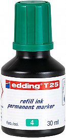 TINTA P/MARCADOR PERM VERDE EDDING T-25 P/MARCADOR 3000-3300 25/30 ML-4