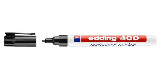 MARCADOR EDDING 400 PERMANENTE NEGRO P/FINA CPO PLAST-001