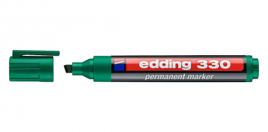 MARCADOR EDDING 330 PERMANENTE VERDE PTA CHANF-004