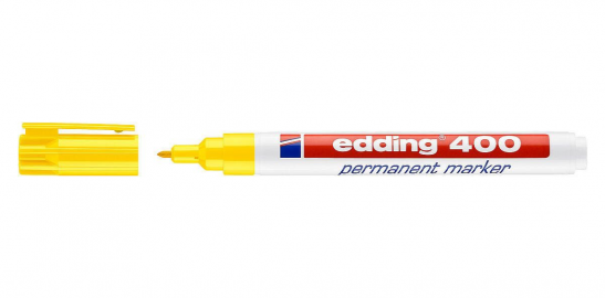 MARCADOR EDDING 400 PERMANENTE AMARILLO P/FINA CPO PLAST-005