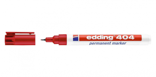 MARCADOR EDDING 404 PERMANENTE ROJO T/EXT FINO CPO PLAST-002