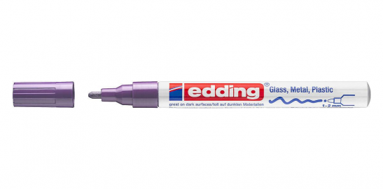 MARCADOR EDDING 751 PERMANENTE VIOLETA T/ESMALTE P/FINA-008