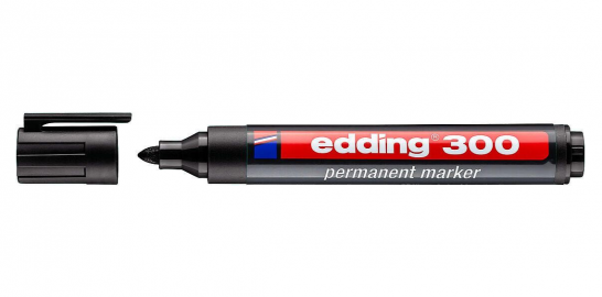 MARCADOR EDDING 300 PERMANENTE NEGRO PTA RED-001