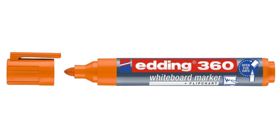 MARCADOR EDDING 360 P/PIZARRA NARANJA RECARGABLE CPO PLAST-006