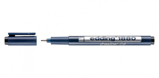 MARCADOR EDDING ESTILOGRAFICO DRAWLINER 0.6 NEGRO