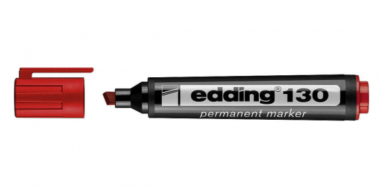 MARCADOR EDDING 130 PERMANENTE ROJO PTA CHANF-002