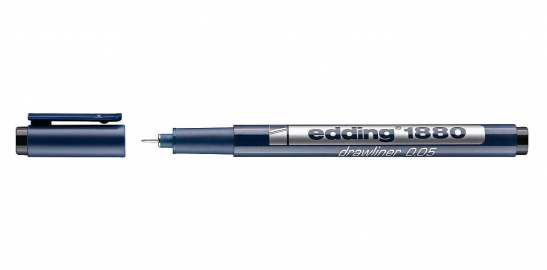 MARCADOR EDDING ESTILOGRAFICO DRAWLINER 0.05 NEGRO