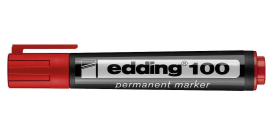 MARCADOR EDDING 100 PERMANENTE ROJO PTA RED-002