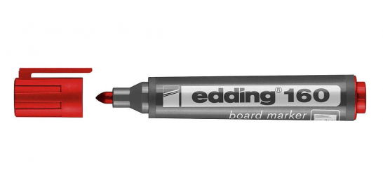 MARCADOR EDDING 160 P/PIZARRA ROJO CPO PLAST NO RECARGABLE-002