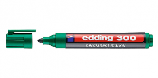 MARCADOR EDDING 300 PERMANENTE VERDE PTA RED-004