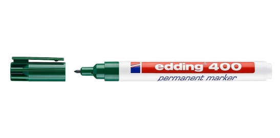 MARCADOR EDDING 400 PERMANENTE VERDE P/FINA CPO PLAST-004