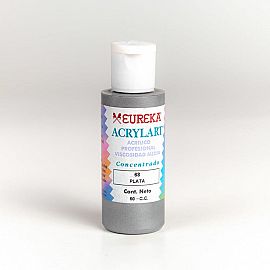 ACRILICO EUREKA ACRYLART 60 CC PLATA -68