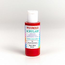 ACRILICO EUREKA ACRYLART 60 CC ROJO NAVIDAD -51