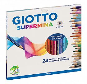 LAPICES DE COLORES GIOTTO SUPERMINA X 24 L FILA 236100ES