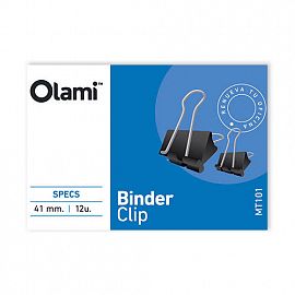 APRIETA PAPEL BINDER 41 MM X 12 UN NEGRO OLAMI (IE) MT101