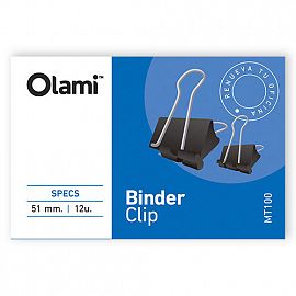 APRIETA PAPEL BINDER 51 MM X 12 UN NEGRO OLAMI (IE) MT100