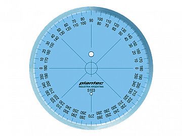 TRANSPORTADOR PLANTEC 360º ACRILICO (5103)