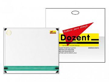 TABLERO LAMINADO DOZENT 40 X 50 C/PARALELA ATRIL 1 POS. Y BOLSA-12653