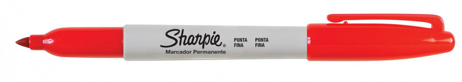 MARCADOR SHARPIE PTA FINA ROJO C/U 1812766