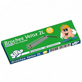 BROCHES ENCUADERNADOR VELOX METALICO 