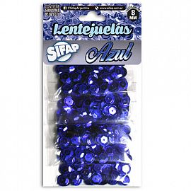 MANUALIDADES LENTEJUELAS AZUL X 5 SOBRES-LENTEJAZUL