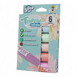 MARCADOR TEMPERA SOLIDA PASTEL X 6 COLORES