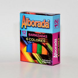 TIZA ALBORADA COLOR X 12 UN BARNIZADA-TICOAB12