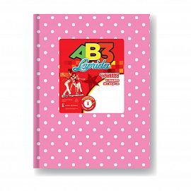 CUADERNO 19 X 23 LAPRIDA AB3 ROSA LUNARES T/D 50 HS RAY