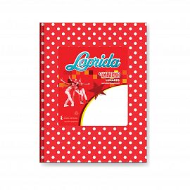 CUADERNO T/C 50 HS LAPRIDA LUNARES ROJO RAYADO 613038