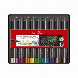 LAPICES DE COLORES FABER CASTELL ECO SUPER SOFT X 24 UN-210724