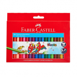 MARCADORES FABER CASTELL FIESTA X 20 COL.-  555329