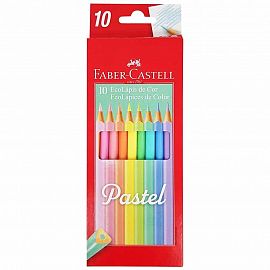 LAPICES DE COLORES FABER CASTELL ECO PASTEL X 10 116141