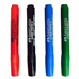 MARCADOR FABER CASTELL 57/56 AL AGUA ROJO PTA RED