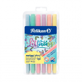 MARCADORES PELIKAN MARKANA PINCEL PASTEL X 12 LETTERING 30341201