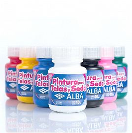 PINTURA P/TELA Y SEDA ALBA 40 ML ROJO SEÑAL 583