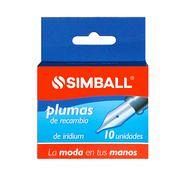 PLUMA P/LAPICERA SIMBALL MICRO X 10 UN