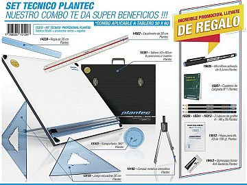 TABLERO SET PROFESIONAL PLANTEC 50 X 60-15372