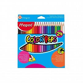 LAPICES DE COLORES MAPED COLOR PEPS X 24 L TRIANG 183224 //862724