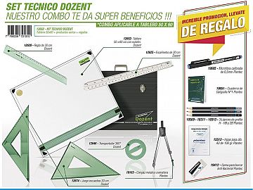 TABLERO SET TECNICO DOZENT 40 X 50-12661