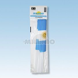 BANDERA ARGENTINA PLASTICA Nº 4 17 X 24 CM X 12 UN (2202-2252)