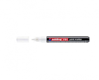 MARCADOR EDDING 791 PERMANENTE BLANCO T/ESMALTE P/FINA-049