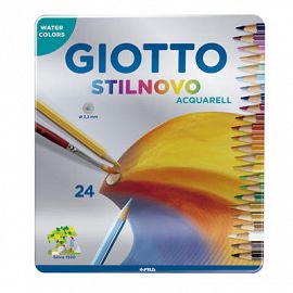 LAPICES DE COLORES GIOTTO STILNOVO ACUARELABLES X 24 L LATA FILA 256300OT