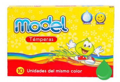 TEMPERA MODEL POMO 8 CC X 10 UN VERDE MEDIO 826044