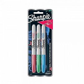 MARCADOR SHARPIE PTA FINA METALLIC X 3 BLISTER 2046937