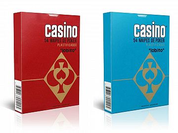 NAIPES CASINO LOBITO POKER X 54 PLASTIFICADO PACK X 2