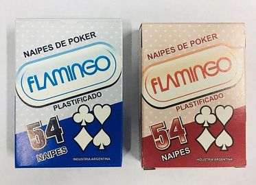 NAIPES FLAMINGO POKER X 54 PLASTIFICADO