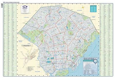 MAPA PLANO MURAL LAMINADO CIUDAD AUT. BS.AS.