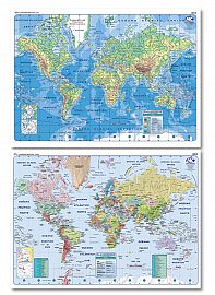 MAPA MURAL LAMINADO PLANISFERIO FIS/POL